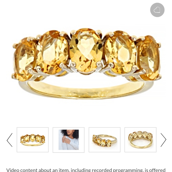 JTV Jewelry - YELLOW CITRINE 18K YELLOW GOLD OVER STERLING SILVER RING 3.09ctw